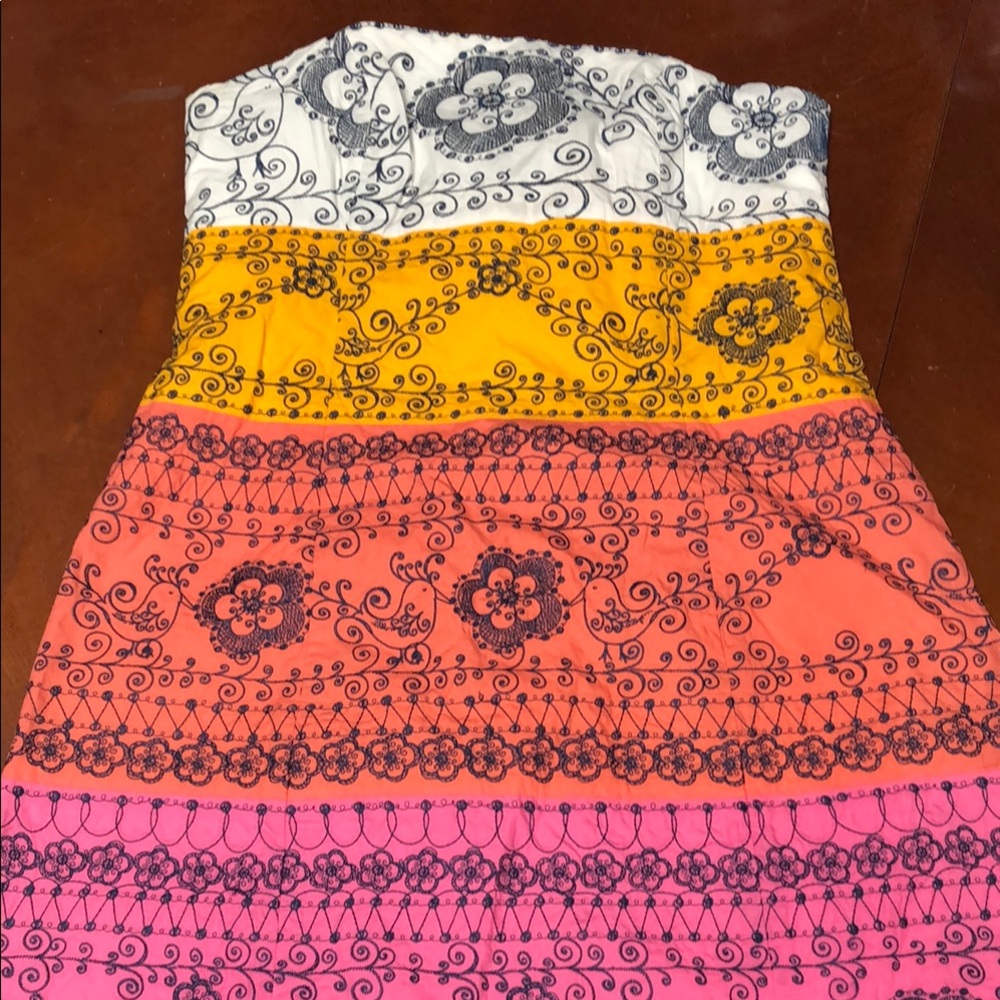 Lilly Pulitzer multi colored strapless dress